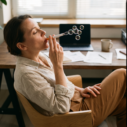 BubblePause - pause cigarette de bulles apres le travail